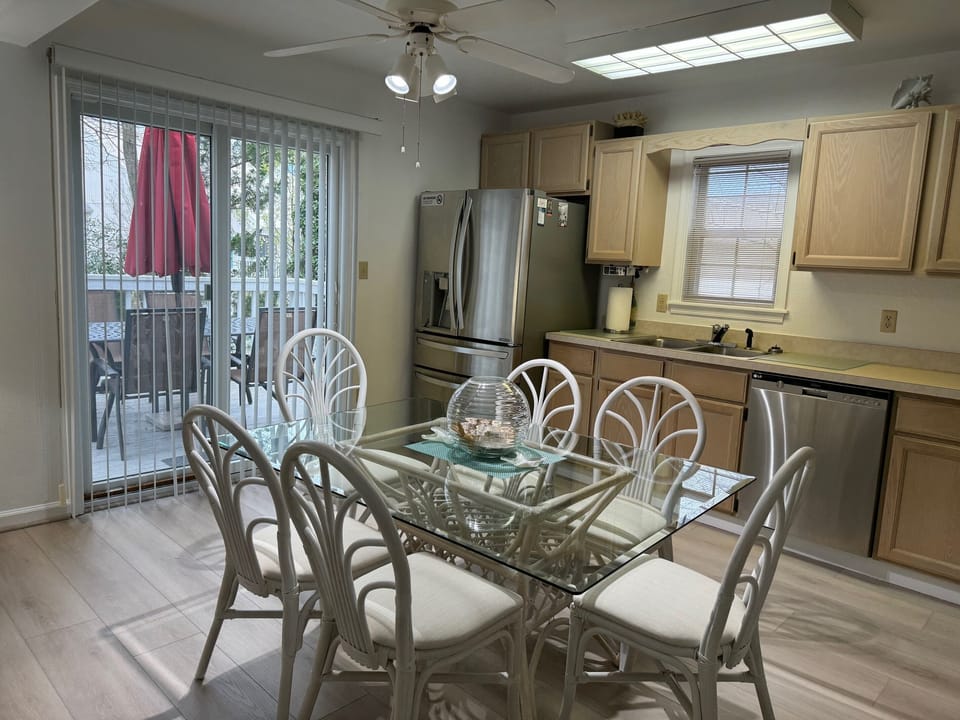 Open dining space ideal for family meals and game nights in your Bethany Beach 