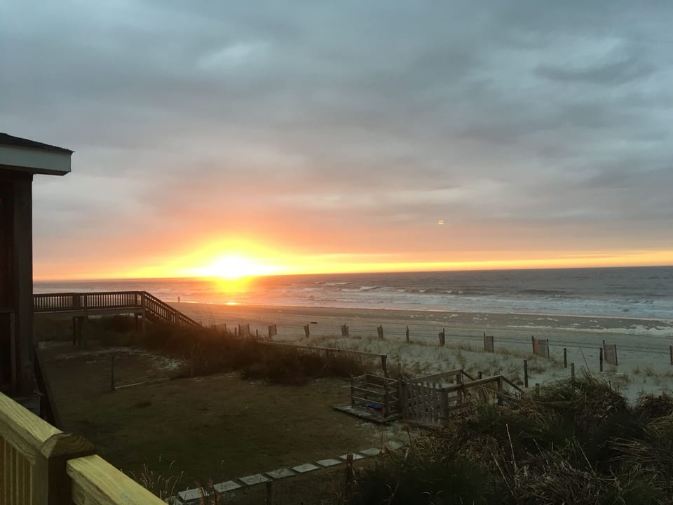 Sunrise from the top deck!