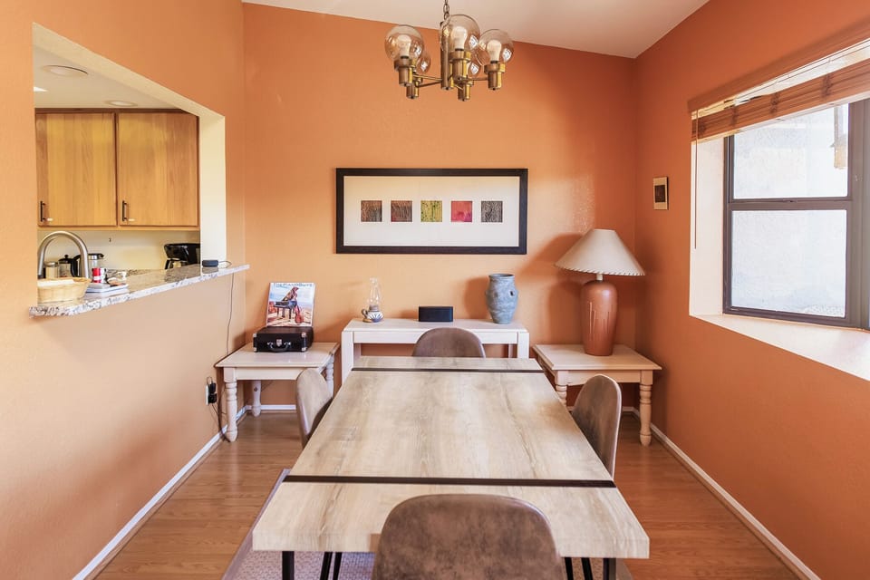 Dining area for shared meals, games, or working remotely during your stay