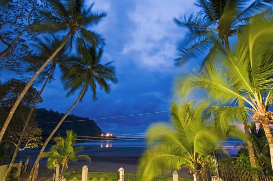 Front view at night