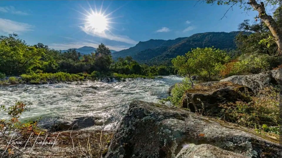 Enjoy this view of the River while behind the Rocks on the property 