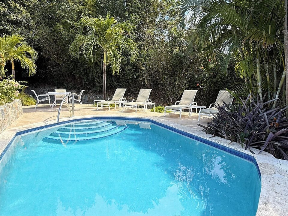 If you turn around, this is the other view from the pool