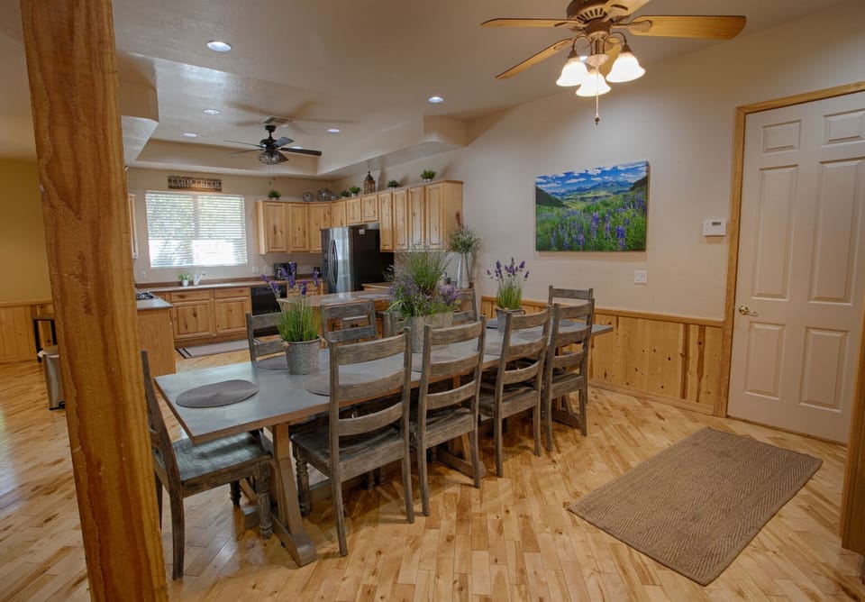 Dining and kitchen area.