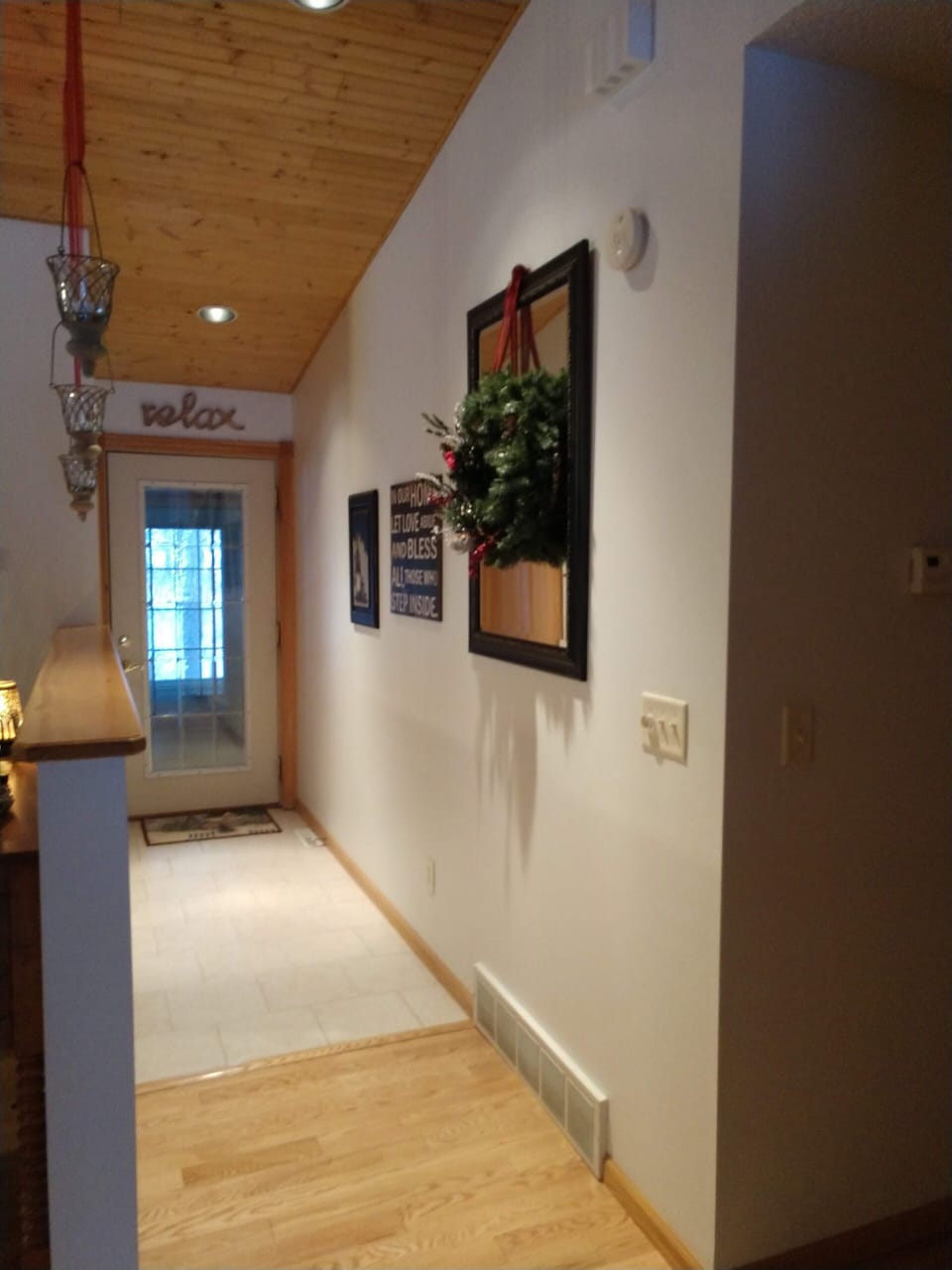 Hallway to 4-season porch and covered back porch