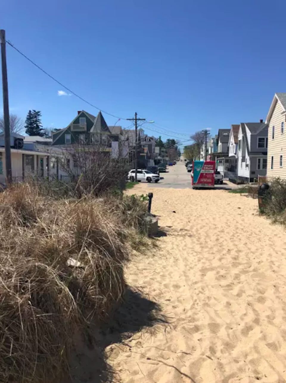 Our street as seen from the beach.