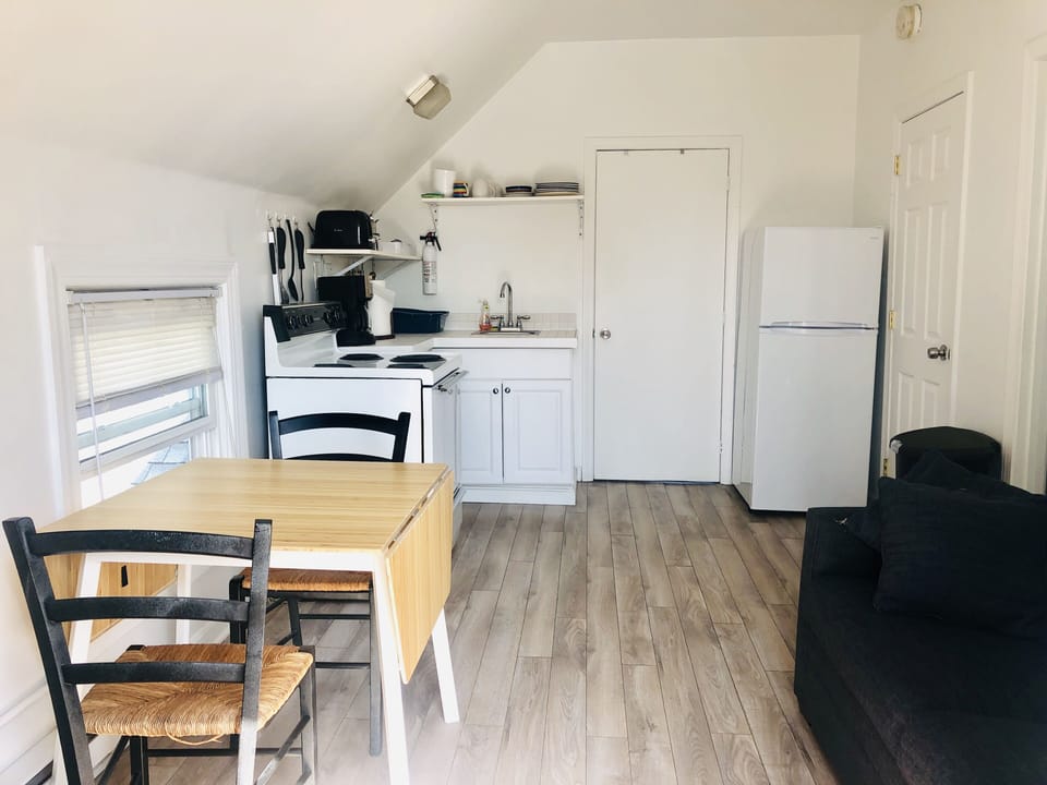 Living room and kitchen.