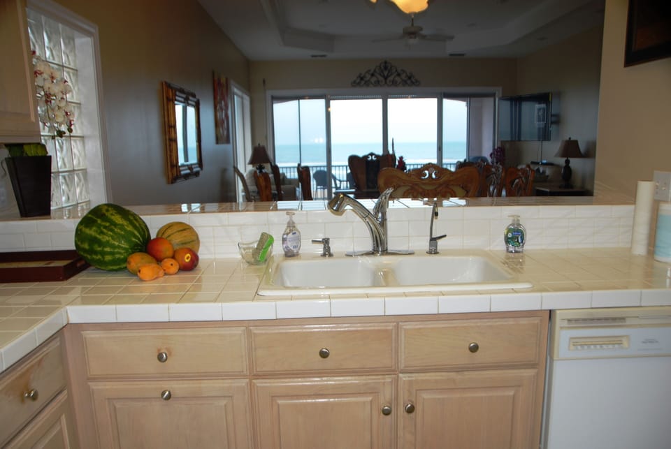 Kitchen with Ocean View