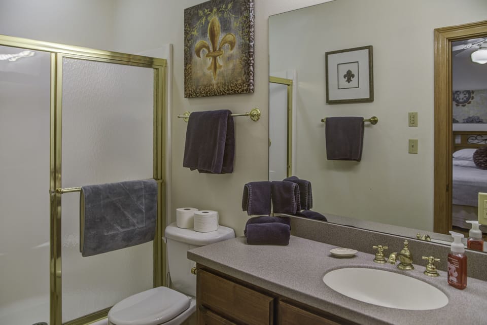 Master bathroom #2. This bathroom has a walk-in shower.