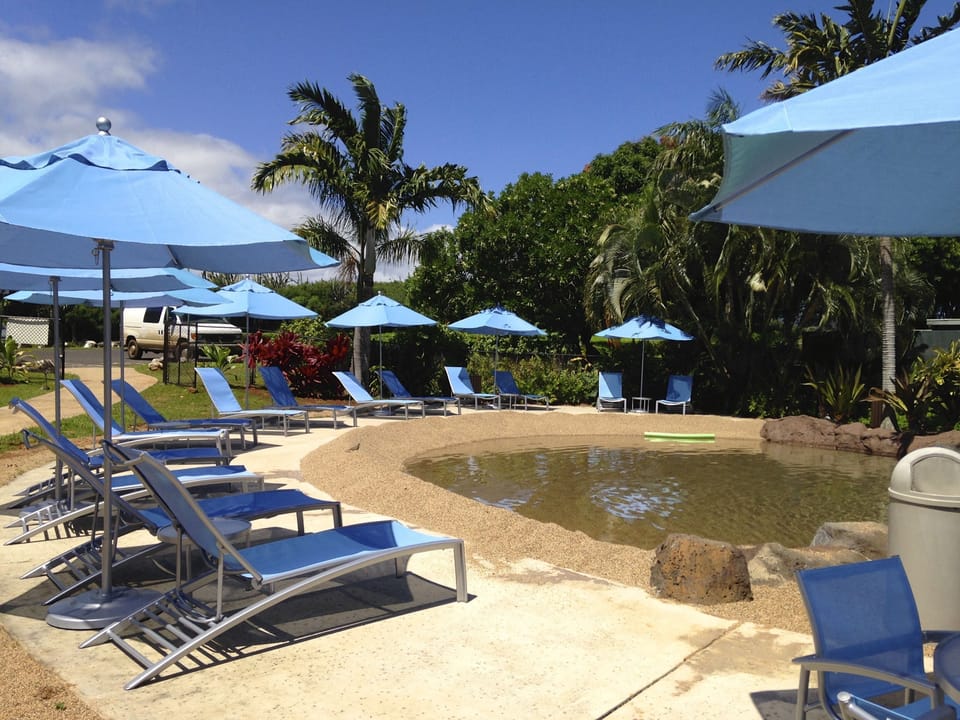 The Pool and Tennis Club is across the street from the Kiahuna Plantation.