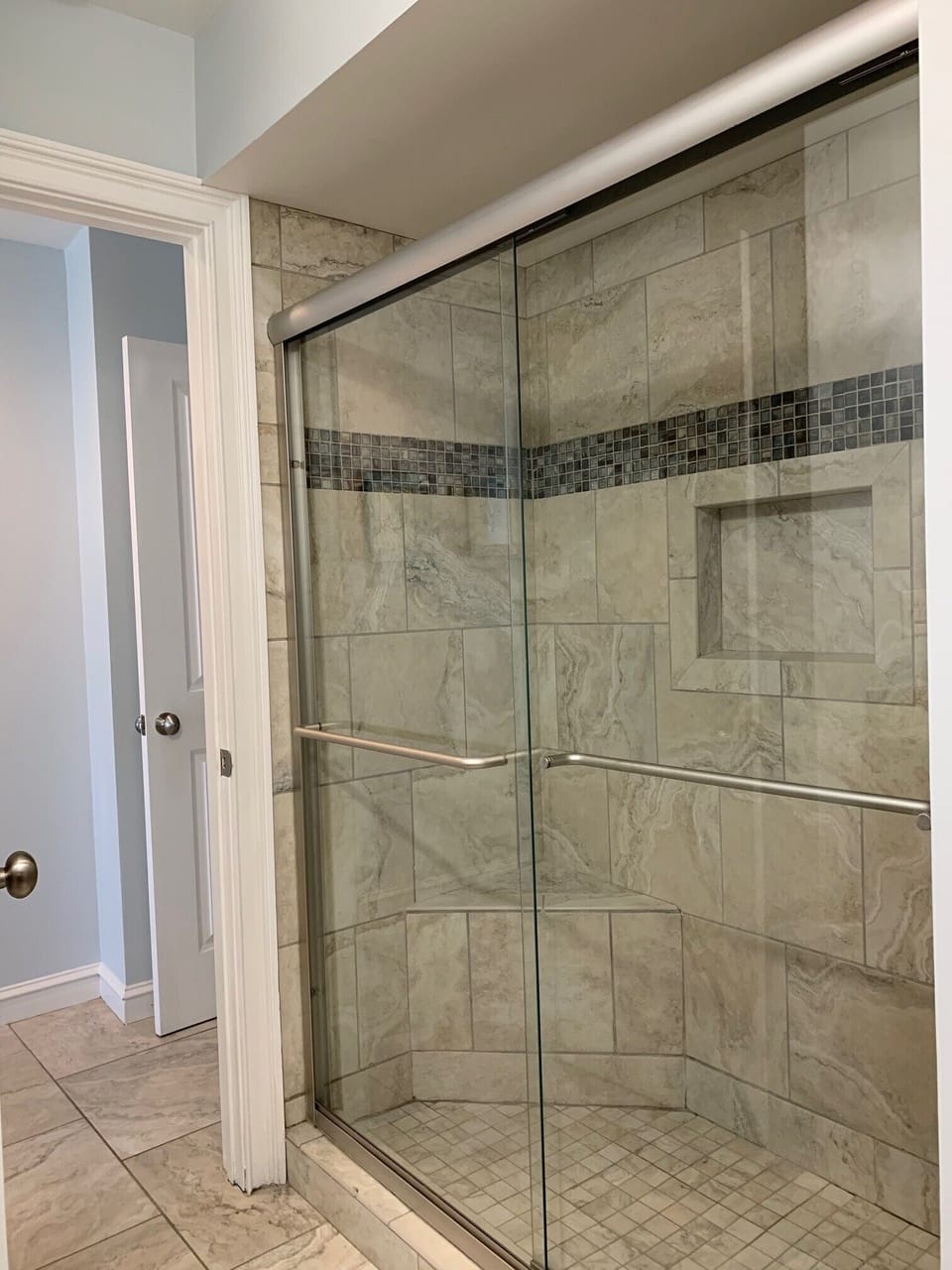 Shower in master bathroom