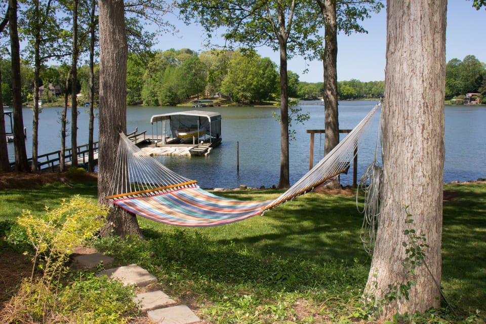 Hammock just out side lower patio