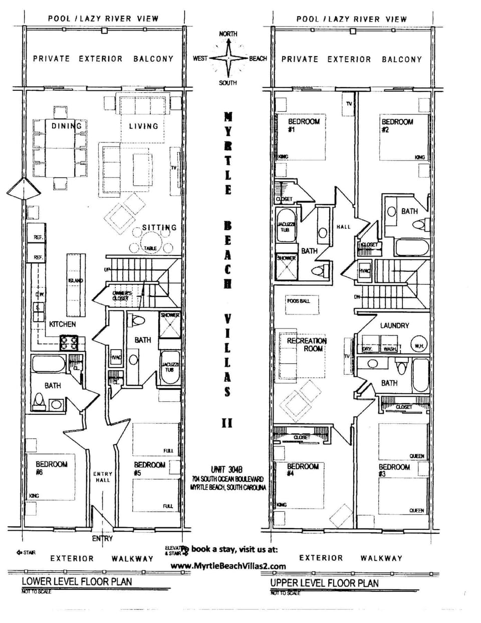 6BR Floor Plan MyrtleBeachVillas2