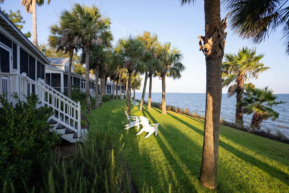 Exterior View of Harbor View Cottage with Lawn