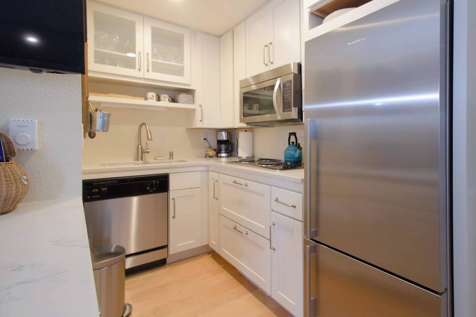 Functional well stocked kitchen