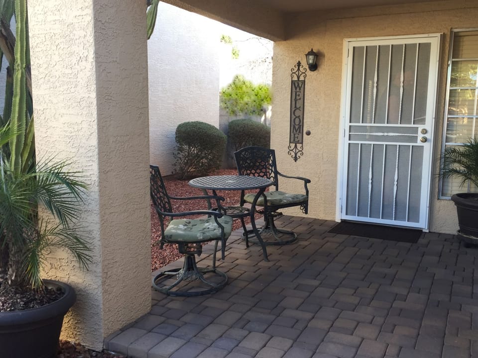 Relaxing and Peaceful Covered Front Patio