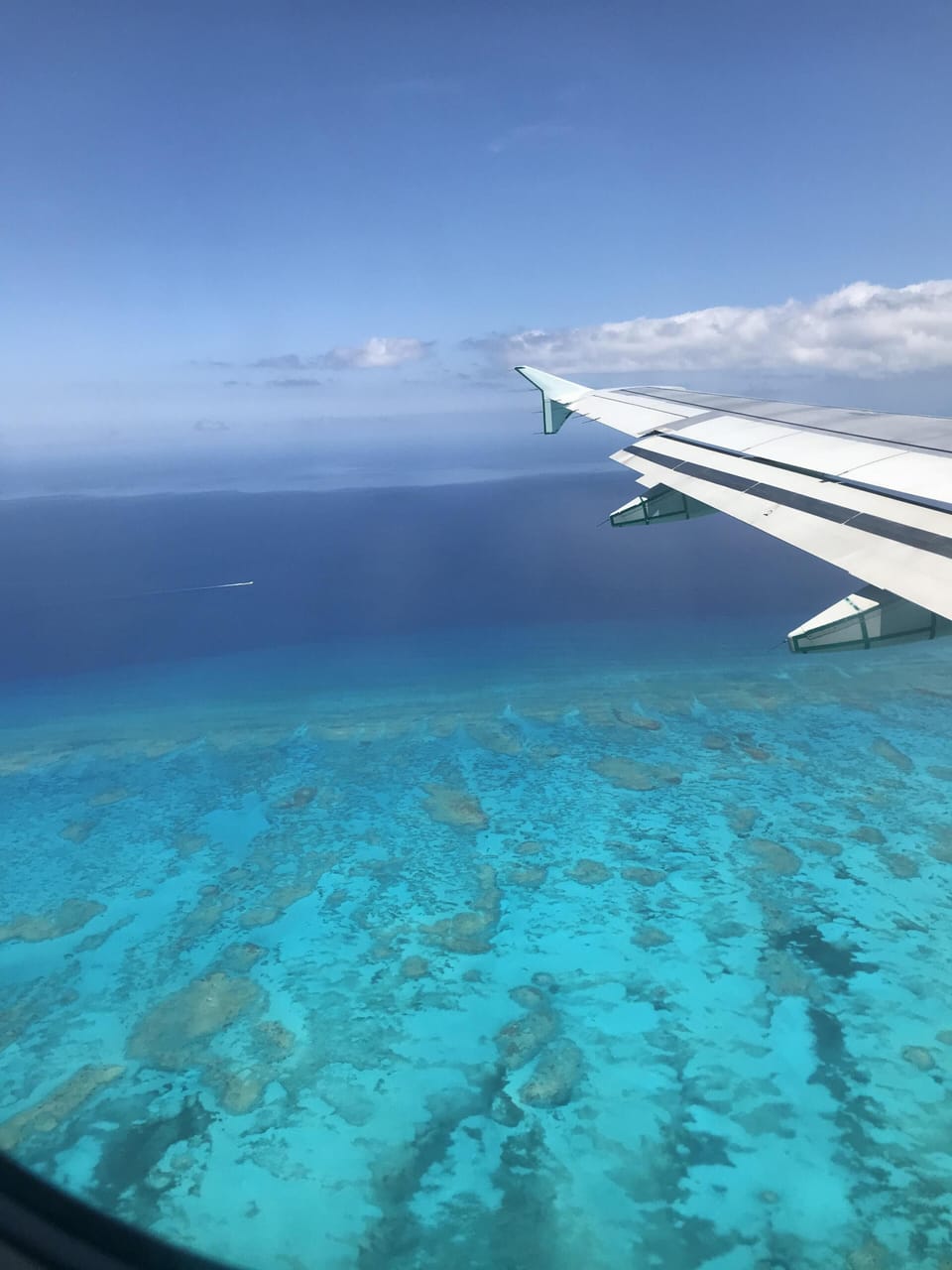 Flying into PLS airport in Providenciales.
