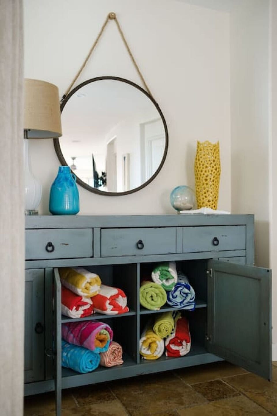 Beach towels are provided