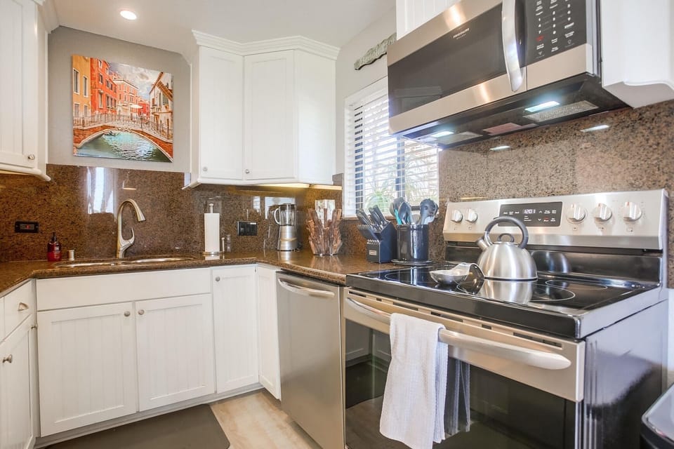 Kitchen with stainless appliances