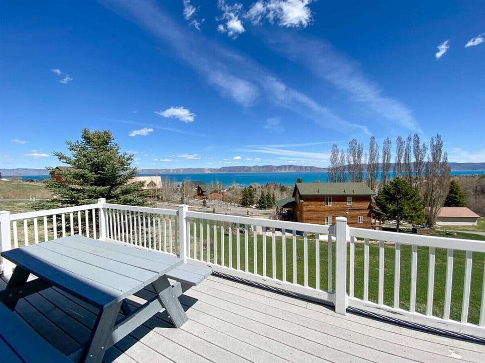 Relax on the deck with stunning lake views and crisp mountain air all around