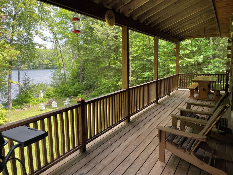 Enjoy meals on the deck as you watch wildlife on the water.