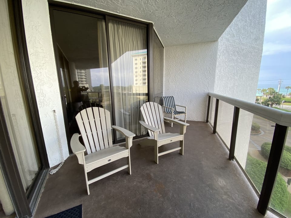 Enjoy your morning coffee or sunset drink on your private balcony!