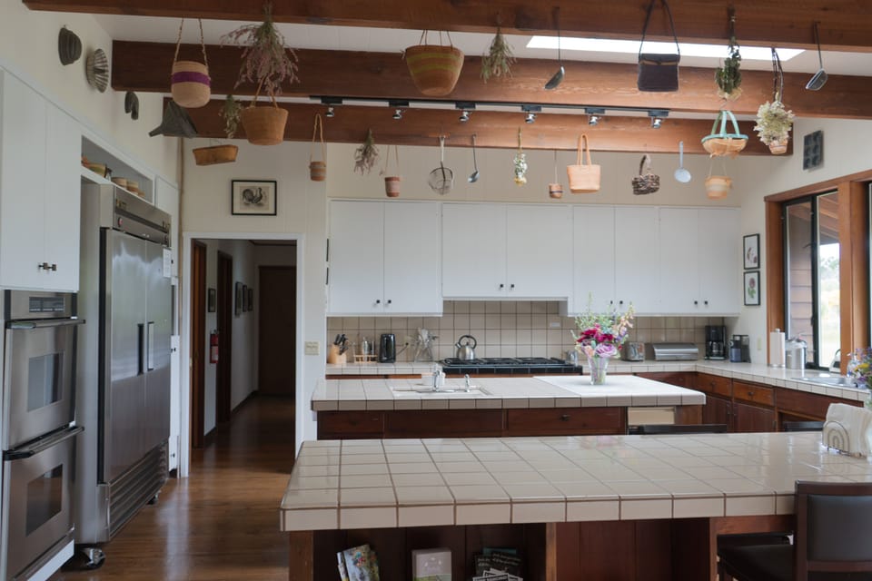 View of kitchen from living room