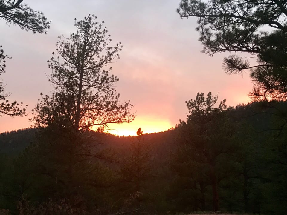 Sunset off west deck
