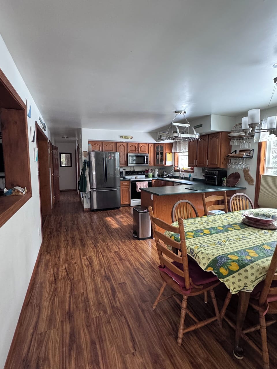 Dining room and kitchen
