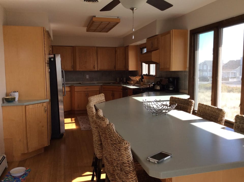 Kitchen with views, it you choose to eat inside.