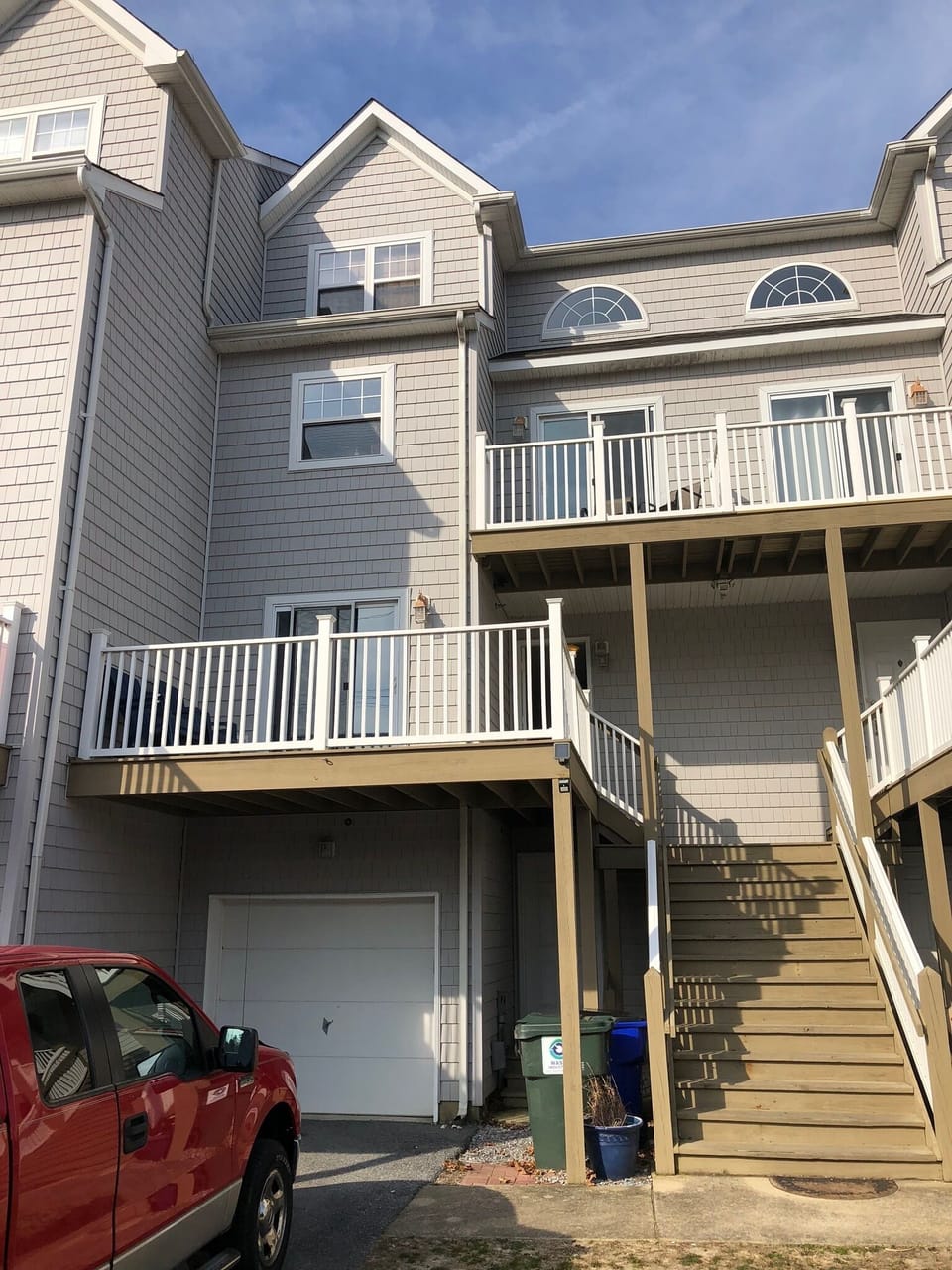 Front of the 4 story condo.