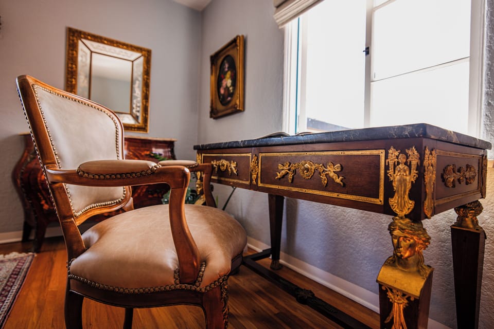 Bedroom 2. Antique French writing table and chair