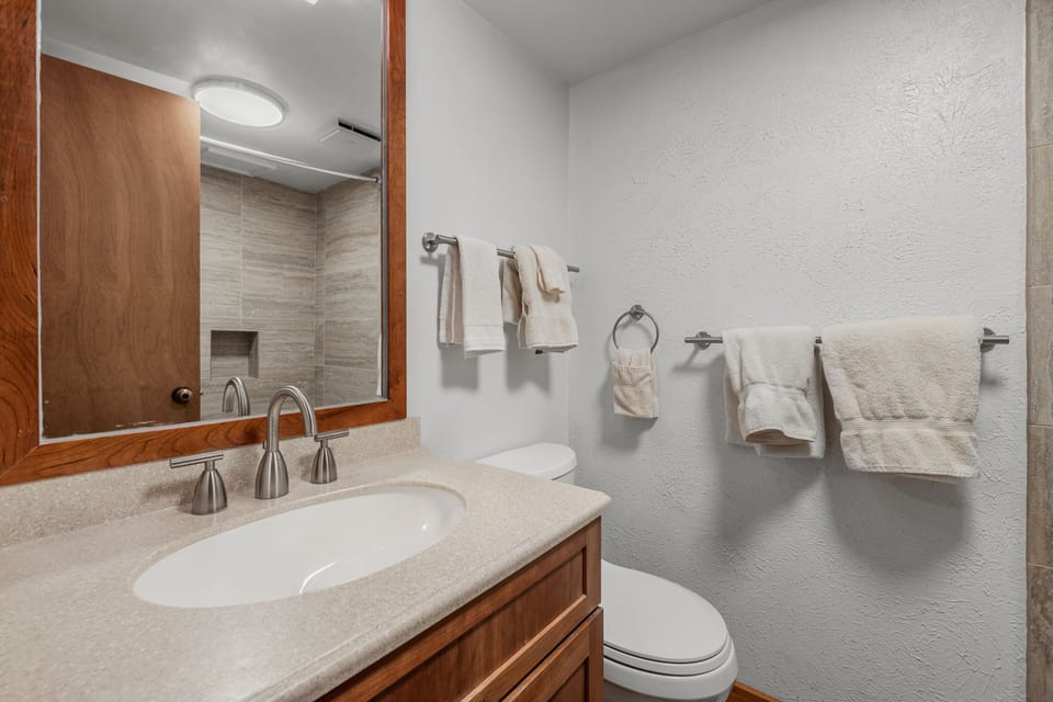 Sink in small bathroom