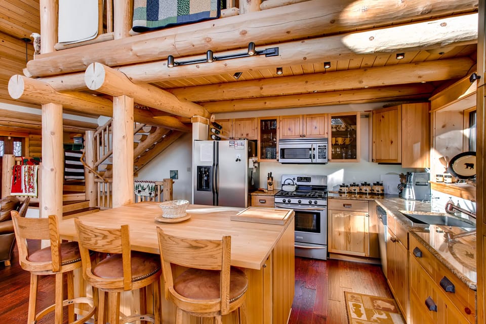 This is the additional seating at the kitchen island.