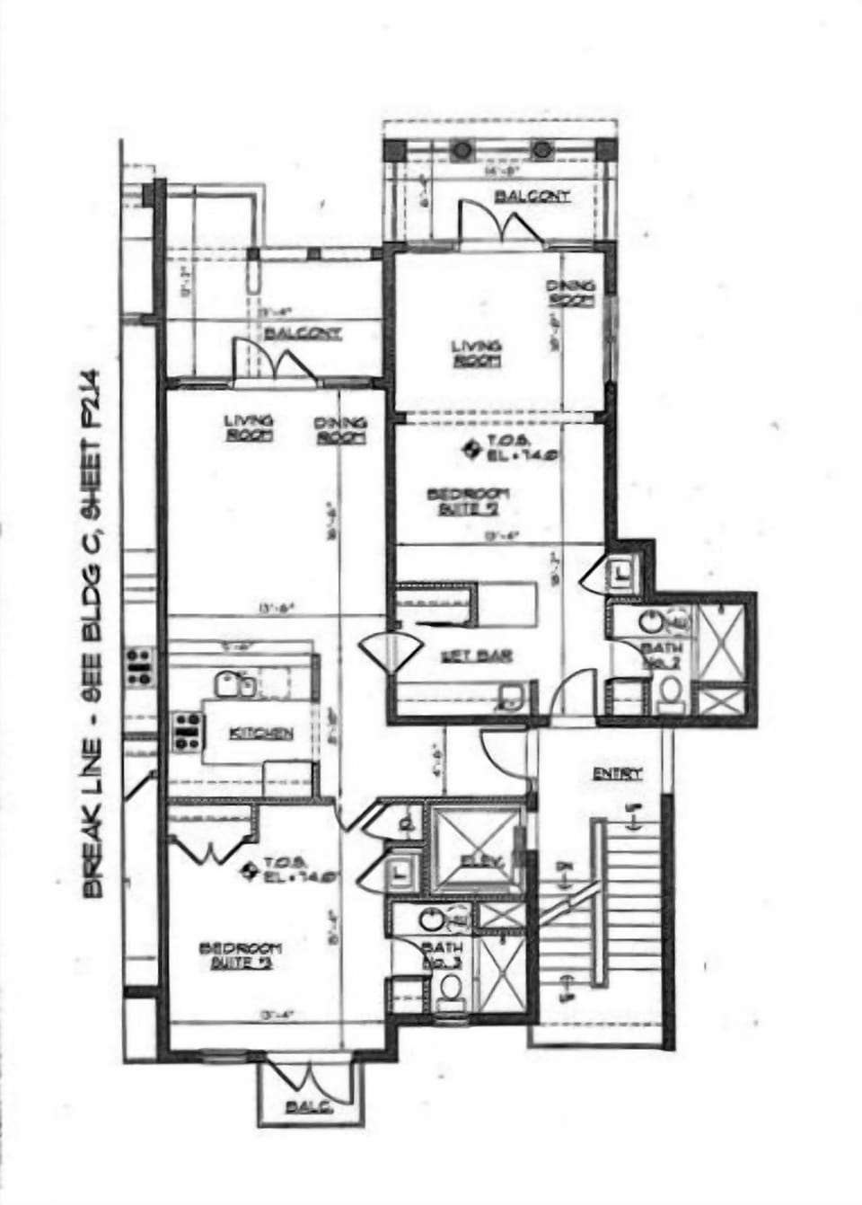 The floor plan of our unit; this studio unit is on the right side
