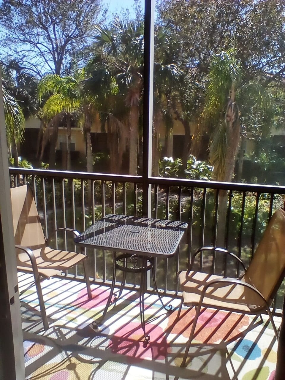 view off patio from master bedroom