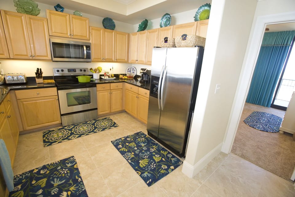 Not only is the kitchen beautiful, it is fully stocked for the cook!