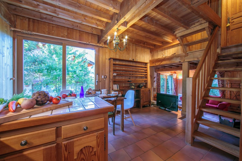Living space with large windows