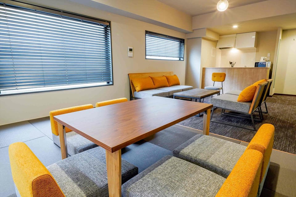 Japanese Family Suite, Kitchen, Non Smoking (Please see policies and room details before you book) | Living area | 43-inch flat-screen TV with digital channels, TV, Netflix