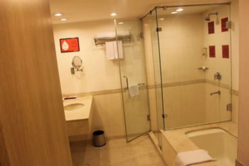 Executive Suite | Bathroom | Shower, rainfall showerhead, free toiletries, hair dryer