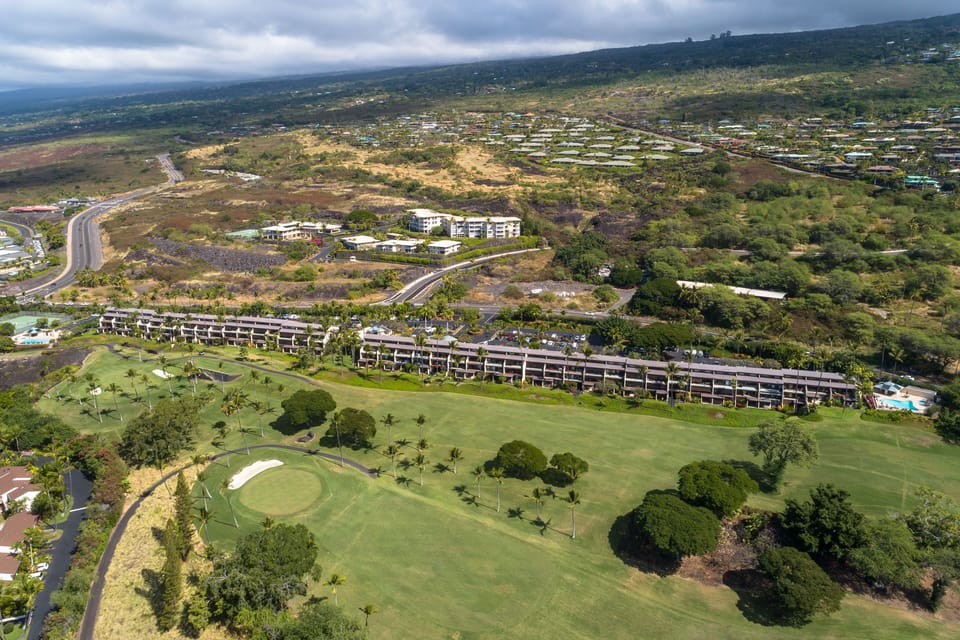Aerial view of the Country Club Villas community