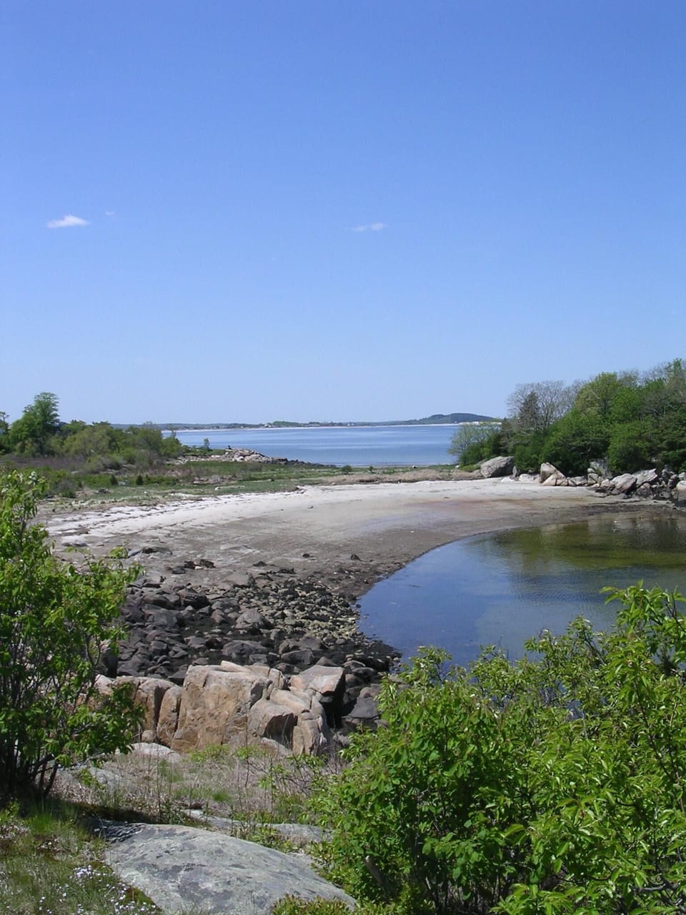 Sandy beach, mid tide (mika beach on the back side)
