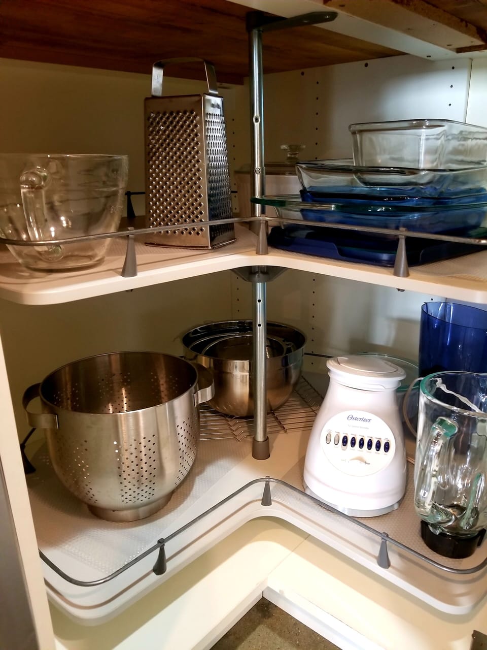 Blender, colander, baking pans, mixing bowls, grater, muffin tins. 