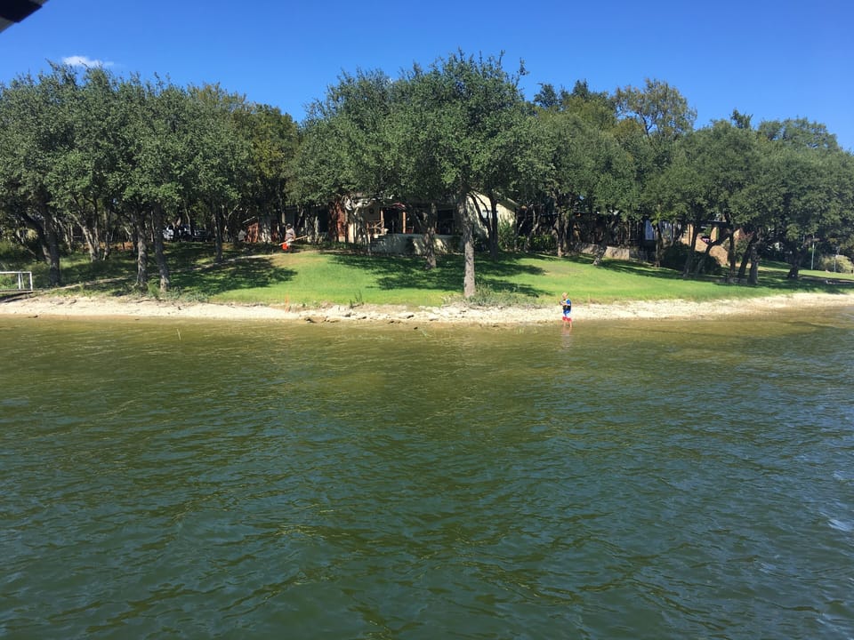 367 feet of waterfront.  Private boat dock close to home. 