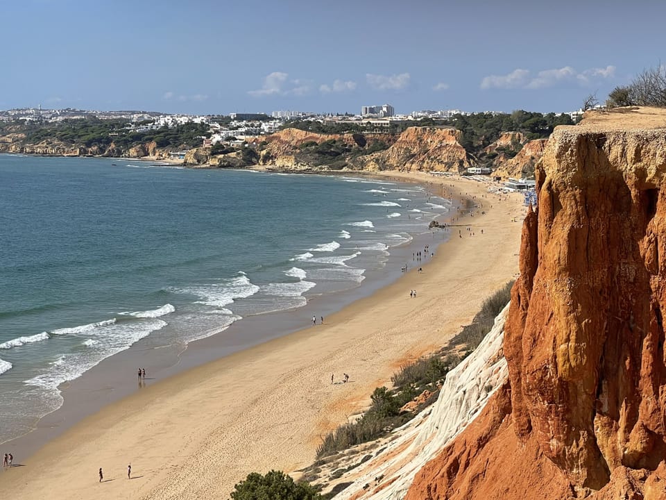 Birds Eye View of your local, stunningly beautiful Barranco das Belharucas, 'Blue Flag' Beach, Beginning & the end of Falesia Beach.
