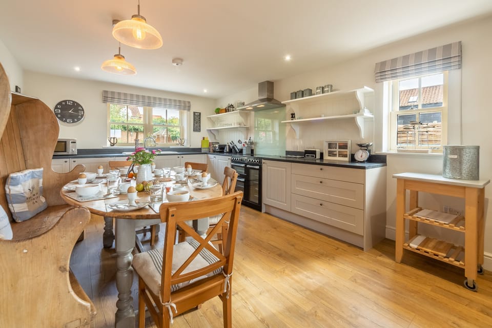 Ground floor: The dual aspect kitchen is well-equipped