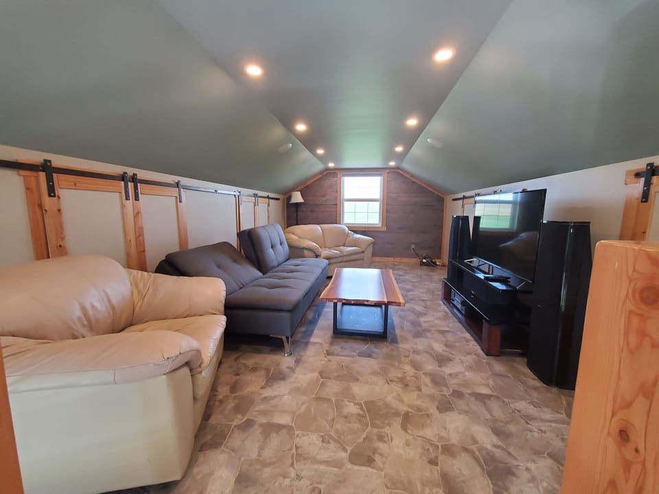 Loft TV area with sofa-bed 