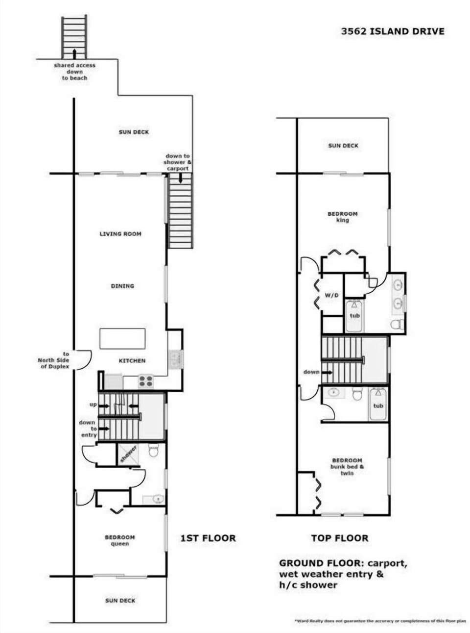 Beach Blessings South Floor Plan