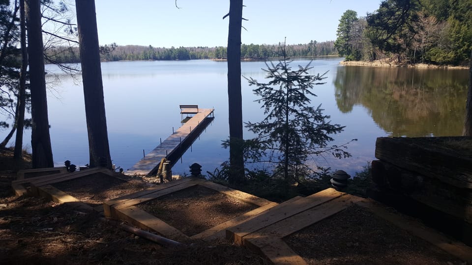 gently sloping frontage in a quiet bay of Little St. Germain Lake