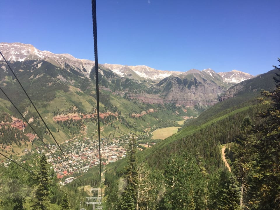 View of the Town of Telluride from the Free Gondola 1  Blocks away  1/2
