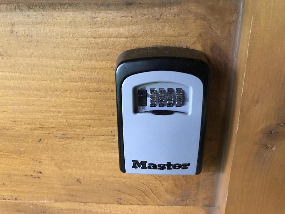 Secure lockbox entry for your hassle-free stay